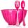 Banquet Salátový set mísa 5,5 L+ 2ks plastových příborů - růžový - Rozbaleno