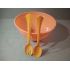 Banquet Salátový set mísa 5,5 L+ 2ks plastových příborů - oranžový - Rozbaleno