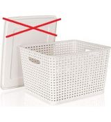 BANQUET Úložný box rattan 10 L,creamy - Nekompletní