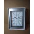 HOME DECOR Hodiny nástěnné 21,5 x 29 x 5,5 cm, stříbrné - Rozbaleno