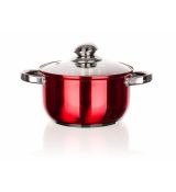 BANQUET Hrnec nerezový MAESTRO Red 18 cm, 2,8 l, s poklicí - Poškozené