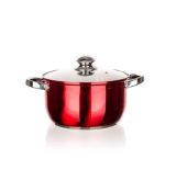 Banquet nerezový hrnec MAESTRO RED 22 cm, 4,3 l, s poklicí - Poškozené