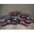 Banquet Sada nádobí METALLIC RED, 11 ks - Poškozené
