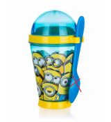 Kelímek na jogurt se lžičkou MINIONS 355 ml - Poškozené