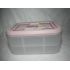 Party box CULINARIA 40 x 28 x 17,8 cm, růžové víko - Nekompletní
