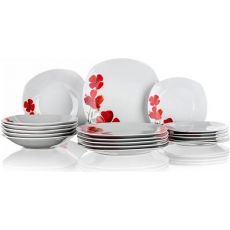 BANQUET Sada talířů POPPIES 18 ks - Nekompletní