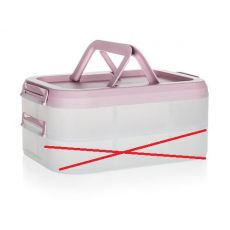 BANQUET Party box CULINARIA 40x28 cm, růžové víko - Nekompletní