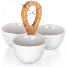 Banquet Miska dělená Brilante Bamboo 24 x 24 x 18,5 cm - Nekompletní