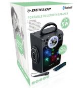 Dunlop Bluetooth Speaker - 2x 5 W - FM rádio - LED světla - Poškozené