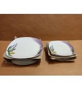 12D sada porcelánových talířů Banquet Lavender - 2.jakost