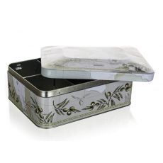 BANQUET Plechovka / box na čaj OLIVES 20 x 15,5 x 8 cm - Poškozené