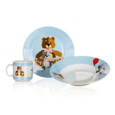 BANQUET Dětská jídelní sada MEDVÍDCI, 3 ks, modrá - 2.jakost