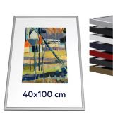 Fotorámeček THALU Kovový rámeček 40x100 cm, černá - Poškozené