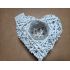 HOME DECOR Srdce ratanové 25 x 25 cm, s otvorem, bílé - Poškozené