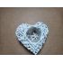 HOME DECOR Srdce ratanové 25 x 25 cm, s otvorem, bílé - Poškozené I1I